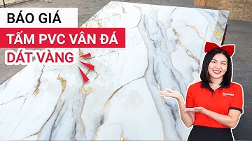 Báo giá tấm PVC vân đá dát vàng 24k mới nhất | Tấm ốp tường giả đá dát vàng giá bao nhiêu 1m2