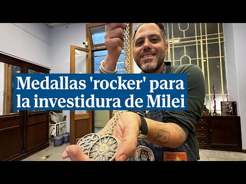 Así son las medallas 'rocker' para la toma de posesión de Milei