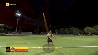 AFL 23 drop punt from the boundary