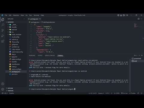 android project not found. are you sure this is a react native project? [SOLVED] React Native