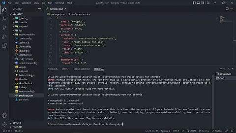 android project not found. are you sure this is a react native project? [SOLVED] React Native
