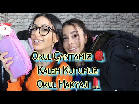 Okul Çantası, Kalem Kutusu, Makyajı💄 (BİZDE NELER VAR) | hande.dilara