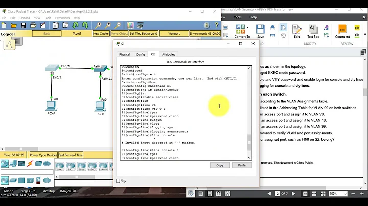 3.3.2.2 Lab - Implementing VLAN Security