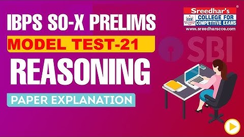 IBPS SO 2020 PRELIMS MOCK TEST NO-21 REASONING | IBPS SO PRELIMS REASONING PRACTICE SET