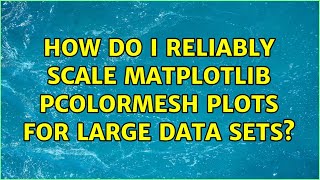 How do I reliably scale matplotlib pcolormesh plots for large data sets?