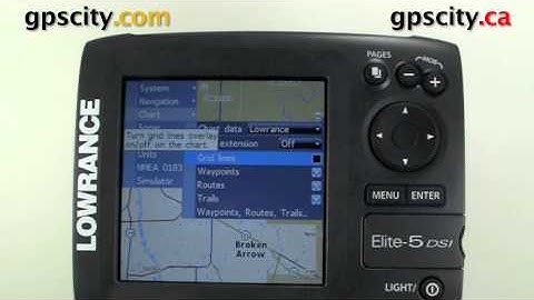 Lowrance Elite 5 DSI Video Manual - Enabling GPS Grid Lines