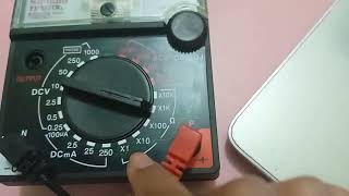 How to check avometer analog 