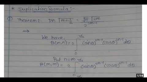 Duplication formula and examples on beta gamma function
