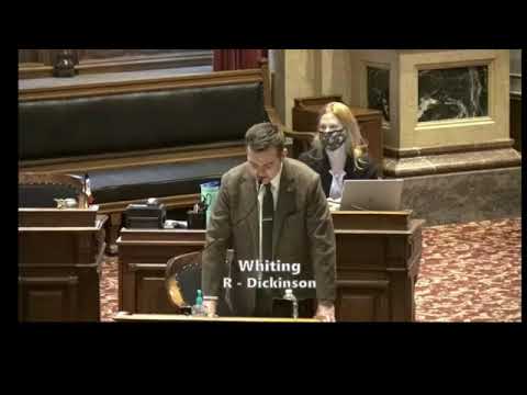 Sen. Zach Whiting point of personal privilege