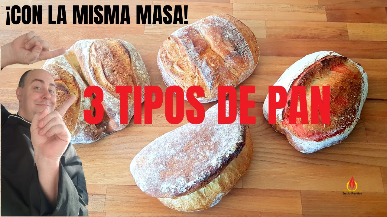 ✅Aprende a hacer 3 TIPOS DE PAN FÁCILES (con la misma masa)🔝🔝🔝
