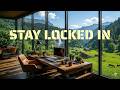 👉 Deep Focus Music 2 Hours (No Lyrics) 🎧 | Swiss Alps Office View, Waterfall & Nature (Study/Work)