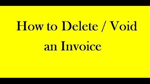How to Delete an Invoice