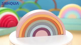 Silicone baby stacking blocks toys