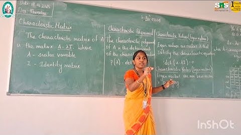 Eigen values and eigen vectors | MFDA | SNS Institutions