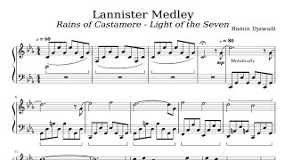 Lannister Medley Rains of Castamere Light of the Seven  Piano Sheet Music