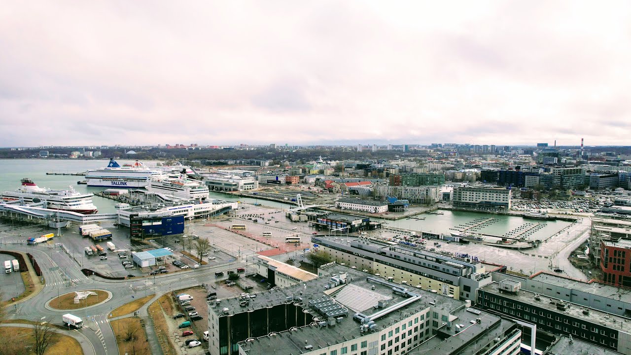 Tallinn Old City Harbour and City Hall (Linnahall) , April 2022