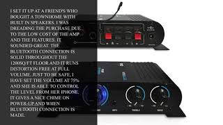 Wireless Bluetooth Home Audio Amplifier - 90W Dual Channel Mini Portable Power Pyle PFA330BT