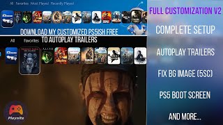 Playnite Full Customization V2 - Autoplay Trailers - Fix BG Image Shows Every 5Sc - PS5 Boot Screen