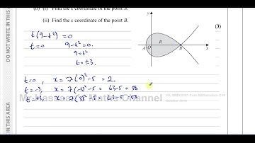 [P4] C34, (IAL), WMA02/01, October 2018, Q12, Parametric Equations, Differentiation, Area