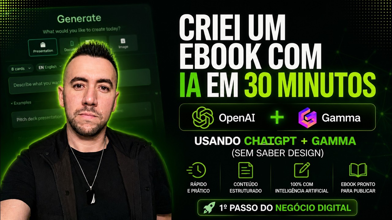 Como criar um eBook do ZERO com IA (Gamma + ChatGPT) — passo a passo ...