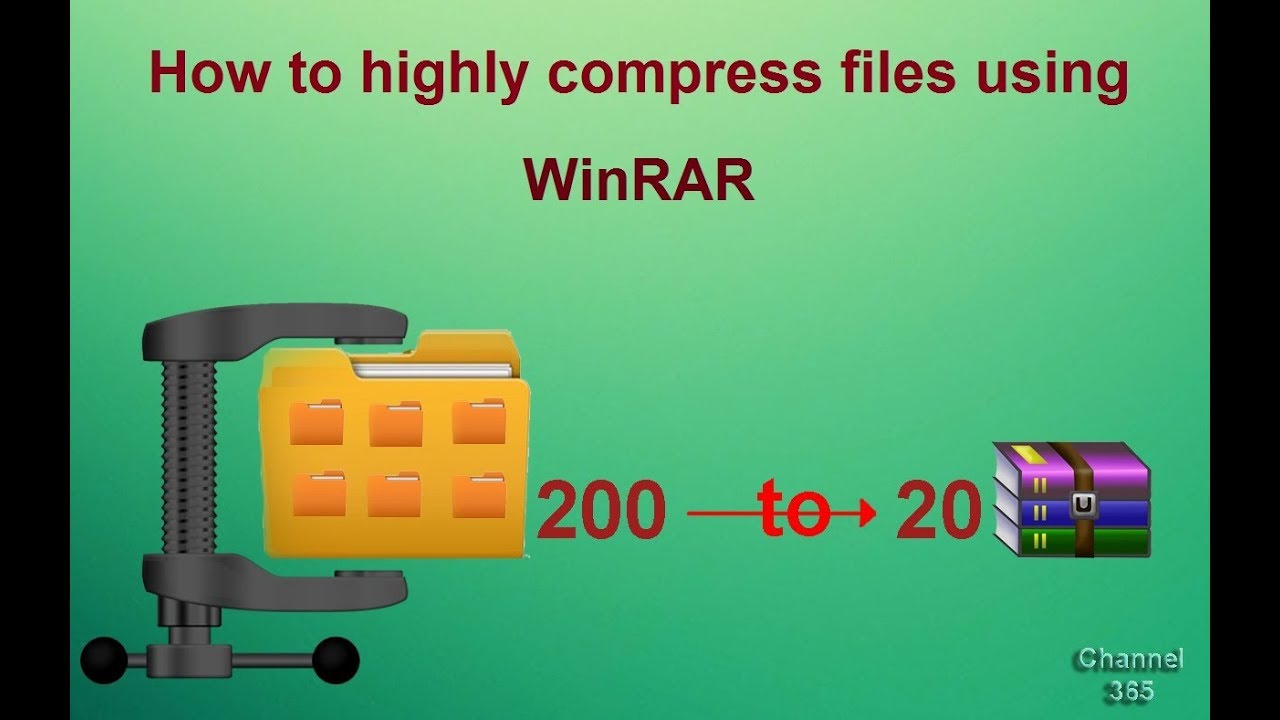 how to compress video files in winrar