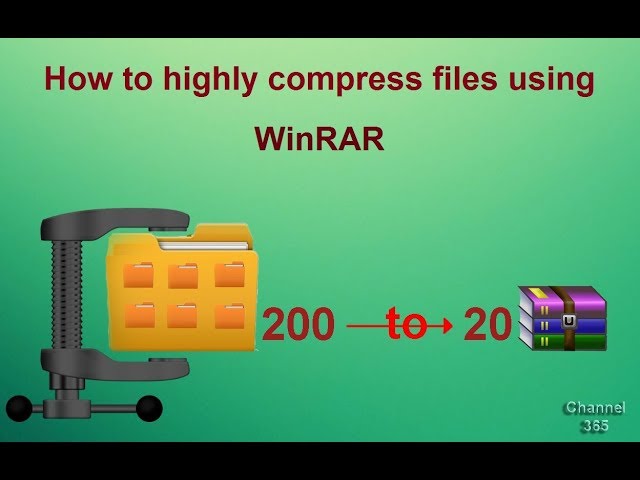 How to highly compress files using WinRAR - 200 MB to 20 MB - with proof class=