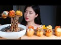 시원한 냉모밀에 8가지 수제유부초밥/8 KINDS OF TOFU SUSHI(CONE SUSHI) & COLD SOBA NOODLES いなり寿司 蕎麦 Mie Soba MUKBANG