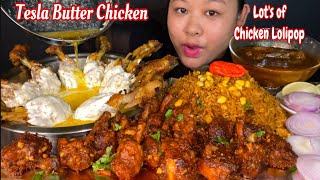 SPICY MUTTON LIVER CURRY, TESLA BUTTER CHICKEN, LOTS OF CHICKEN LOLLIPOP & CORN FRIED RICE MUKBANG