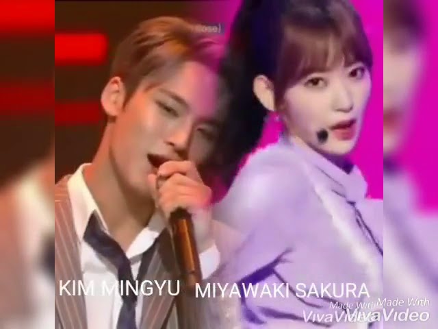 Miyawaki Sakura & Kim Mingyu (unnoticed) moments class=