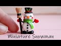 Miniature figurine Snowman⛄Polymer clay. Tutorial. DIY. Миниатюрный Снеговичок из полимерной глины.