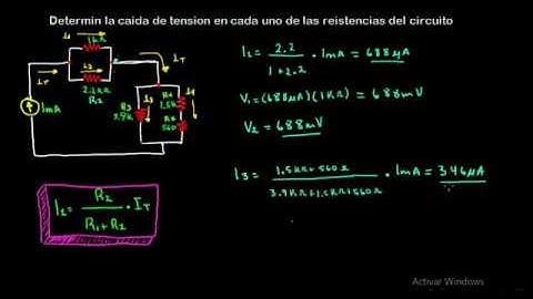 Circuito eléctrico utilizando divisor de corriente