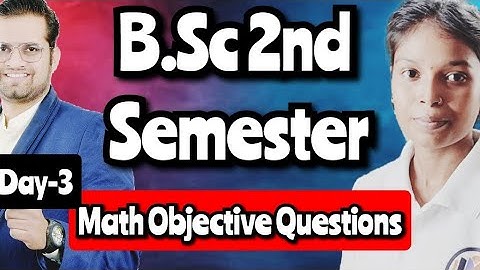 B.Sc 2nd Semester Objective Questions!Day-3 #bedkdian #mjpru #math