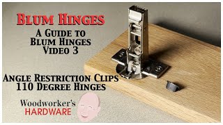 Blum Hinges Series  Angle Restriction Clips, Take Your Cabinet from Opening 110 Degrees to 86