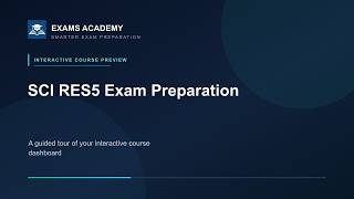 SCI-RES5 Course Dashboard Preview | Exams Academy
