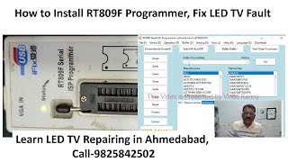 #led tv repair# RT809F Programmer to Fix LED TV Fault @ How to Install RT809F