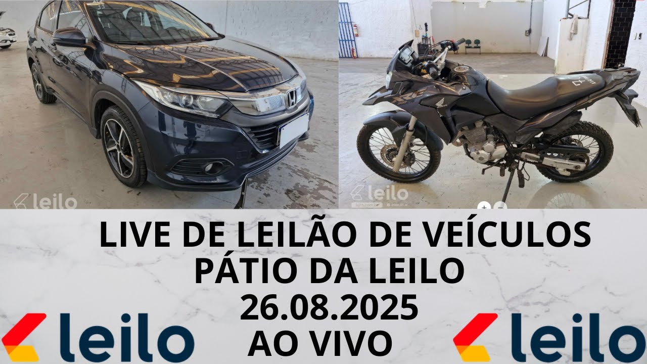 LIVE DE LEILÃO DE VEÍCULOS NO PÁTIO NO PÁTIO DA LEILO DIA 26.08.2025