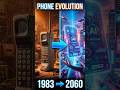 Phone Evolution 1983 → 2060 📱 Future Phones Will Shock You! #asmr #evolution #shorts