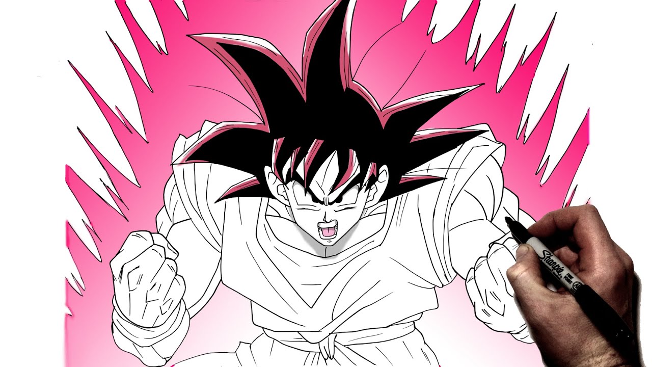How To Draw Goku Kaioken | Step By Step | Dragon Ball