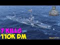 World of WarShips | Hill | 7 KILLS | 110K Damage - Replay Gameplay 1080p 60 fps