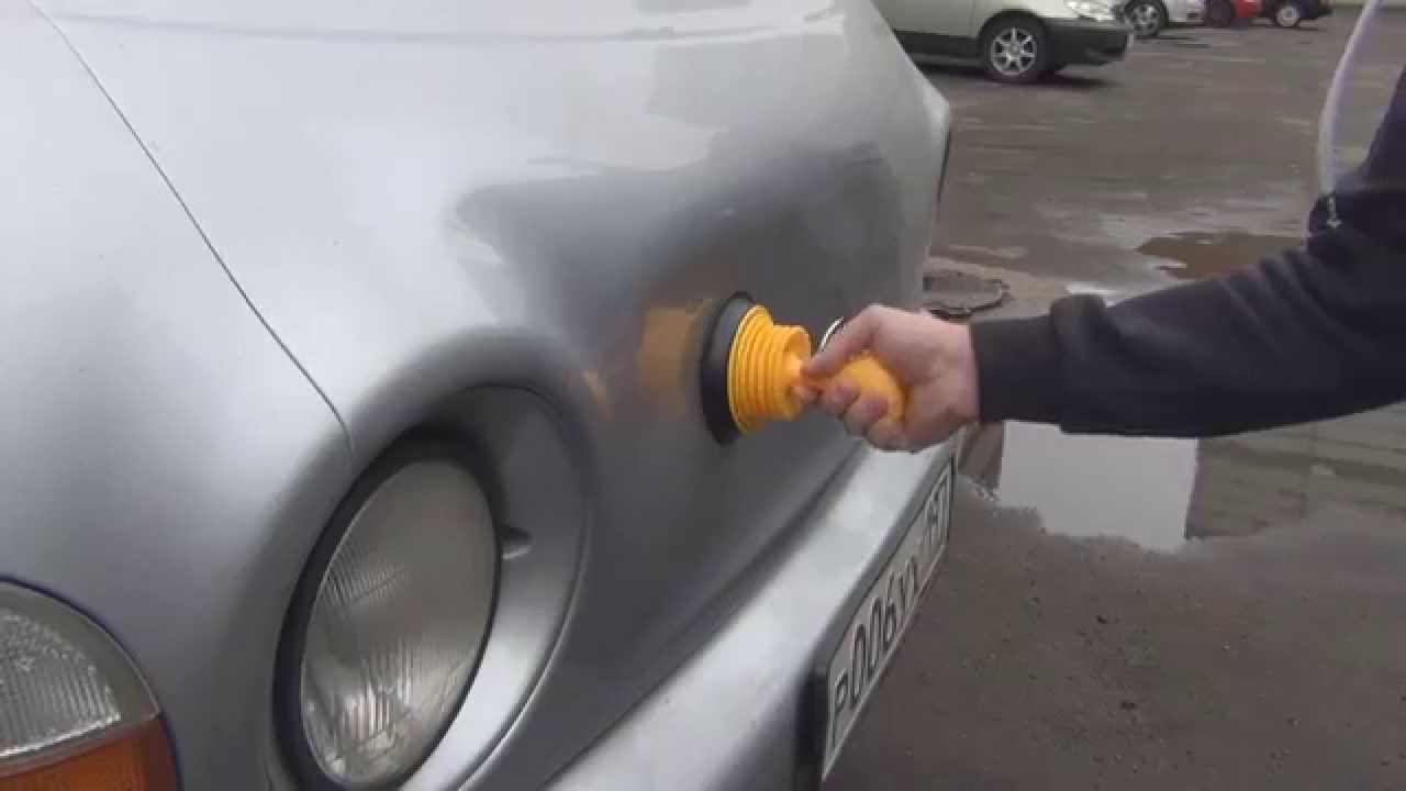 Выпрямление вмятин без покраски: как удалить вмятину на автомобиле самому