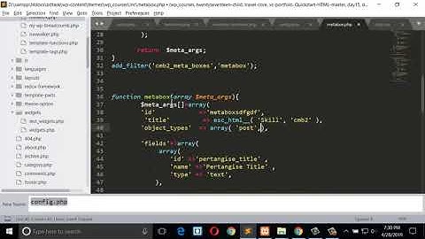 WordPress Theme Development (metabox, CMB2)