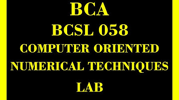 IGNOU BCA BCSL 058 NOTES