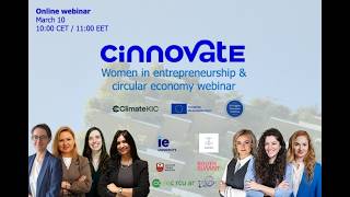 Webinar CinnovatE:  Women in Entrepreneurship & Circular Economy