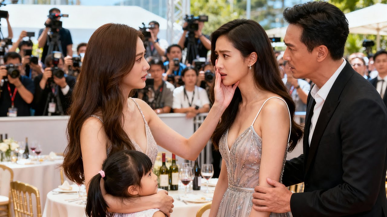 【最新電影】囂張小三挽著丈夫走紅毯，推倒女兒，下秒被正妻一巴掌扇醒！