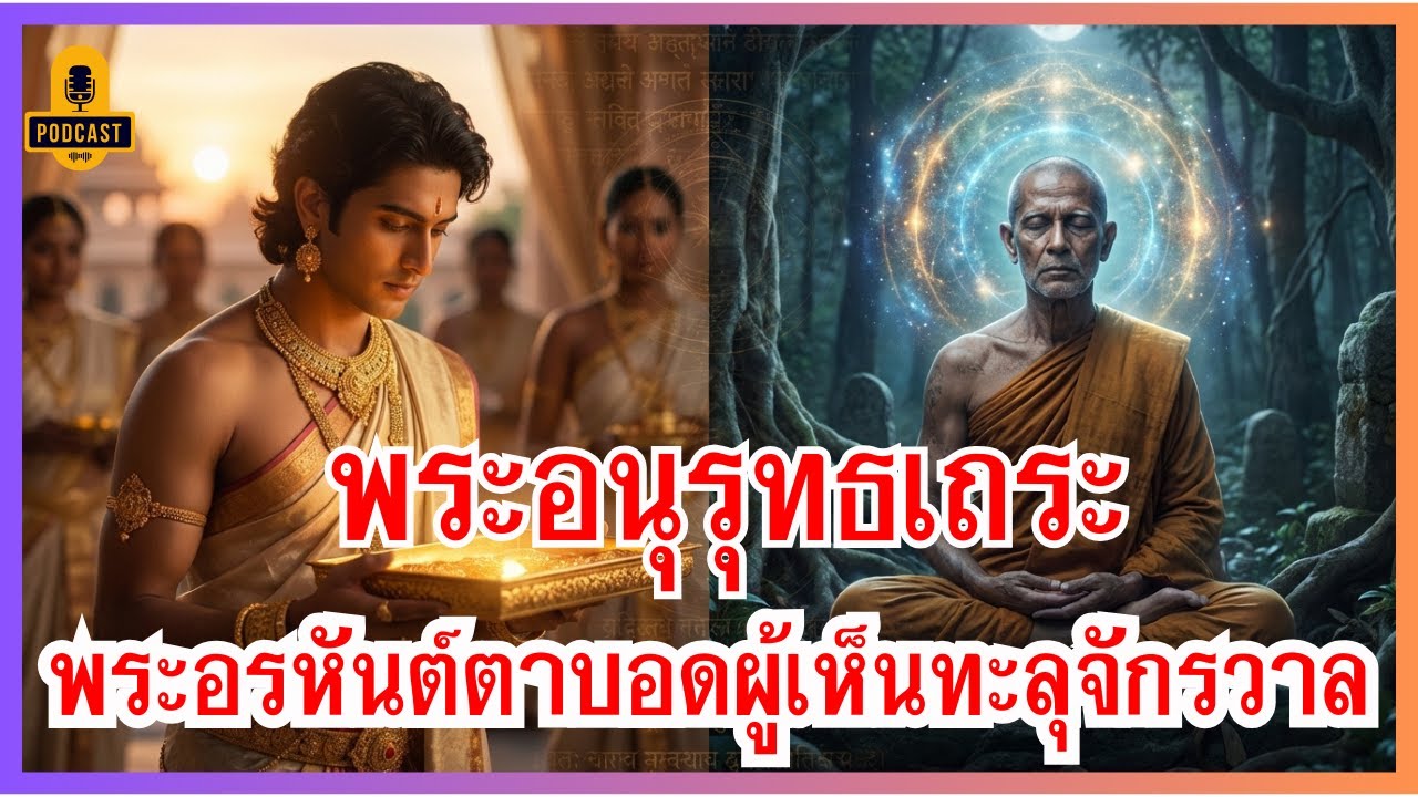 จากเจ้าชายผู้ไม่เคยลำบาก สู่พระอรหันต์ตาบอดผู้เห็นทะลุจักรวาล ประวัติพระอนุรุทธเถระ #ธรรมเบาใจ