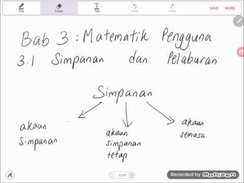 Bab 3 (part I) Matematik Tingkatan 3(kssm) 3.1a Simpanan  YouTube