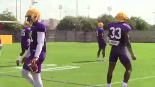 Watch LSU DBs work on breaking down to tackle Wealth