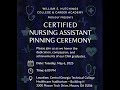 2026 Certified Nursing Assistant Pinning Ceremony