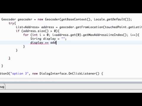 Android Application Development Tutorial   137   Geocoding a Location for an Address   YouTube