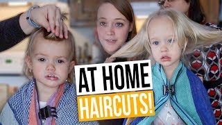 MY MOM TEACHES ME TO CUT MY KIDS HAIR! | How To Cut Thin Toddler Hair.